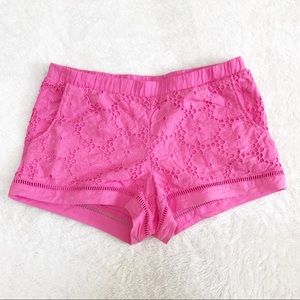🌹Lilly Pulitzer Pink Crochet Shorts